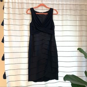 Adrianna Papell Black Layered Cocktail Dress